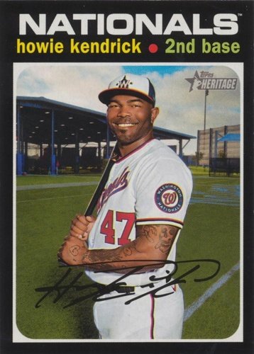 #673 Howie Kendrick - Washington Nationals - 2020 Topps Heritage Baseball