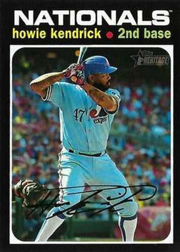 #673b Howie Kendrick - Washington Nationals - 2020 Topps Heritage Baseball
