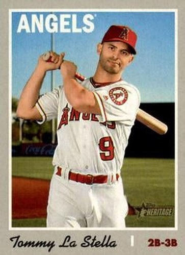#675 Tommy La Stella - Los Angeles Angels - 2019 Topps Heritage Baseball