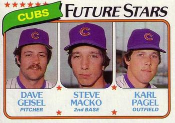 #676 Cubs Future Stars Dave Geisel / Steve Macko / Karl Pagel - Chicago Cubs - 1980 Topps Baseball