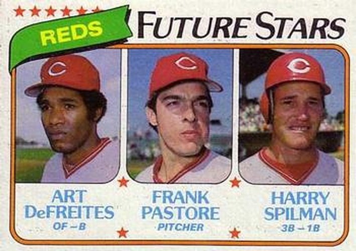 #677 Reds Future Stars Art DeFreites / Frank Pastore / Harry Spilman - Cincinnati Reds - 1980 Topps Baseball