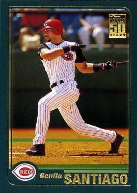#677 Benito Santiago - Cincinnati Reds - 2001 Topps Baseball