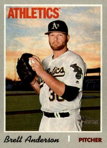 #677 Brett Anderson - Oakland Athletics - 2019 Topps Heritage Baseball