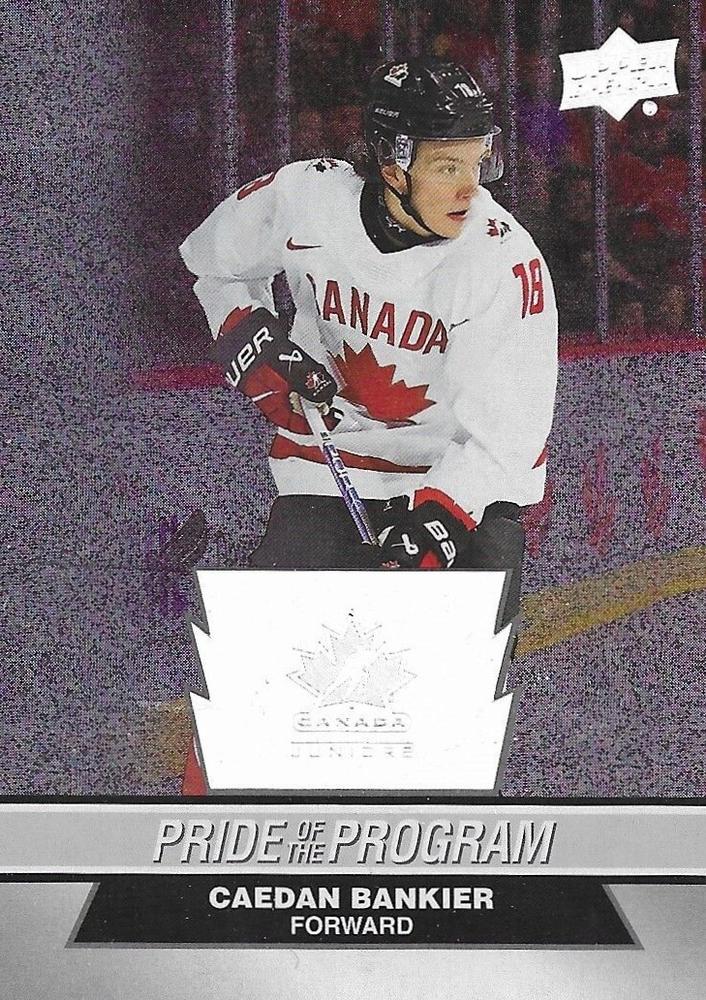 #67 Caedan Bankier - Canada - 2023 Upper Deck Team Canada Juniors - Patterned Foilboard Hockey