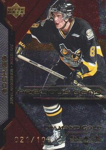 #67 Jonas Andersson - North Bay Centennials - 2000-01 Upper Deck Black Diamond Hockey