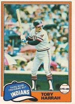#67 Toby Harrah - Cleveland Indians - 1981 O-Pee-Chee - Gray Back Baseball