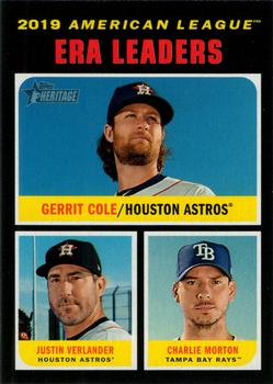 #67 2019 AL ERA Leaders Gerrit Cole / Justin Verlander / Charlie Morton - Houston Astros / Tampa Bay Rays - 2020 Topps Heritage Baseball