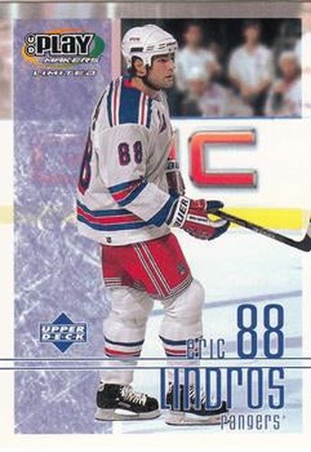 #67 Eric Lindros - New York Rangers - 2001-02 Upper Deck Playmakers Hockey
