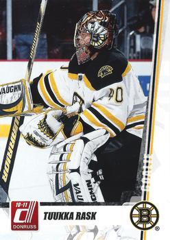 #67 Tuukka Rask - Boston Bruins - 2010-11 Donruss Hockey