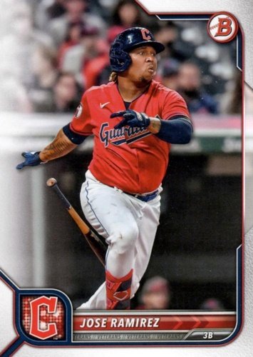 #67 Jose Ramirez - Cleveland Guardians - 2022 Bowman Baseball