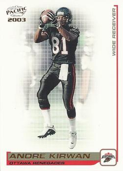 #67 Andre Kirwan - Ottawa Renegades - 2003 Pacific CFL Football