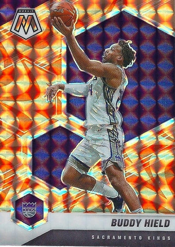#67 Buddy Hield - Sacramento Kings - 2020-21 Panini Mosaic - Mosaic Reactive Orange Basketball