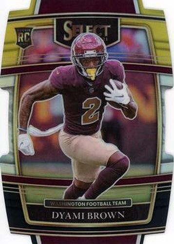 #67 Dyami Brown - Washington Football Team - 2021 Panini Select - Black and Gold Prizm Die Cut Football