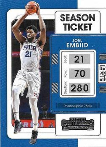 #67 Joel Embiid - Philadelphia 76ers - 2021-22 Panini Contenders Basketball