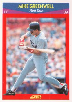 #67 Mike Greenwell - Boston Red Sox - 1990 Score 100 Superstars Baseball