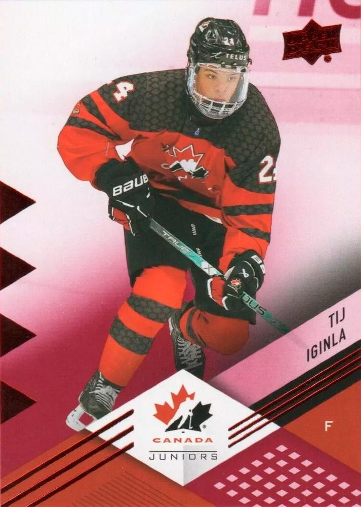 #67 Tij Iginla - Canada - 2024 Upper Deck Team Canada Juniors - Red Foil Hockey