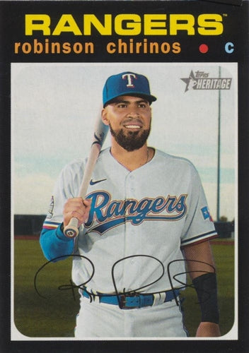 #680 Robinson Chirinos - Texas Rangers - 2020 Topps Heritage Baseball