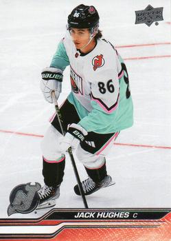 #680 Jack Hughes - New Jersey Devils -2023-24 Upper Deck Hockey