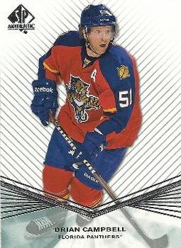 #129 Brian Campbell - Florida Panthers - 2011-12 SP Authentic Hockey