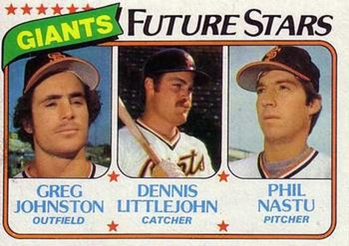#686 Giants Future Stars Greg Johnston / Dennis Littlejohn / Phil Nastu - San Francisco Giants - 1980 Topps Baseball