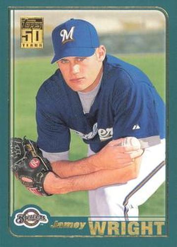 #687 Jamey Wright - Milwaukee Brewers - 2001 Topps Baseball