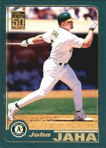 #689 John Jaha - Oakland Athletics - 2001 Topps Baseball