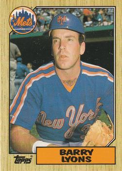 #68T Barry Lyons  - New York Mets - 1987 Topps Traded Baseball
