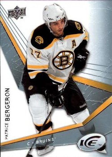 #68 Patrice Bergeron - Boston Bruins - 2008-09 Upper Deck Ice Hockey