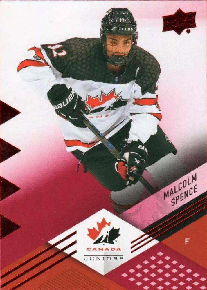#68 Malcolm Spence - Canada - 2024 Upper Deck Team Canada Juniors - Red Foil Hockey