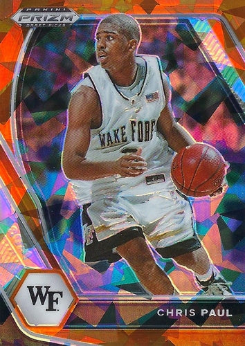 #68 Chris Paul - Wake Forest Demon Deacons - 2021 Panini Prizm Draft Picks - Orange Ice Basketball
