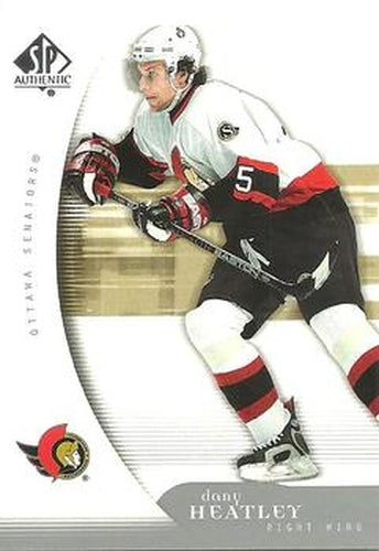 #68 Dany Heatley - Ottawa Senators - 2005-06 SP Authentic Hockey