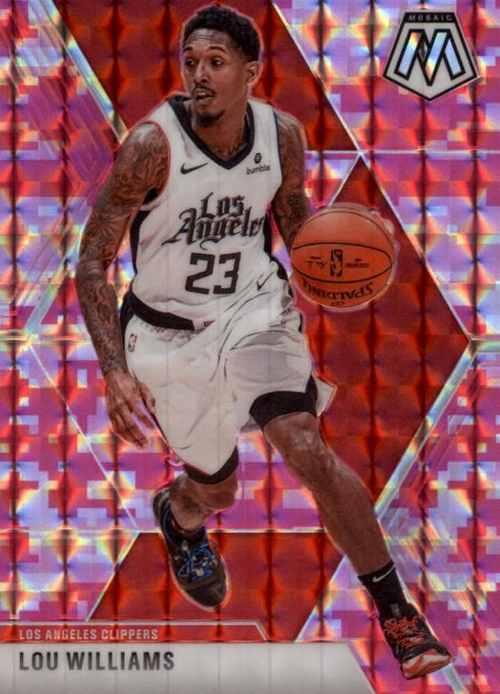 #68 Lou Williams - Los Angeles Clippers - 2019-20 Panini Mosaic - Camo Pink Basketball
