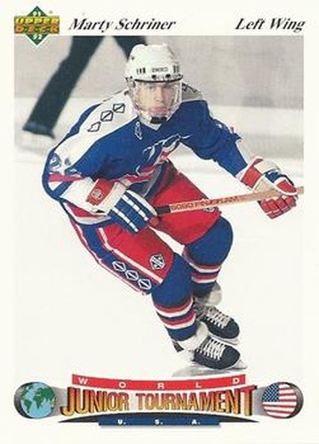 #68 Marty Schriner - USA - 1991-92 Upper Deck Czech World Juniors Hockey