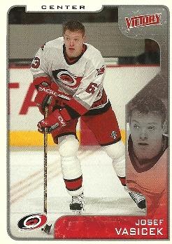 #68 Josef Vasicek - Carolina Hurricanes - 2001-02 Upper Deck Victory Hockey