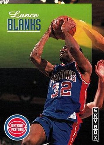 #68 Lance Blanks - Detroit Pistons - 1992-93 SkyBox Basketball