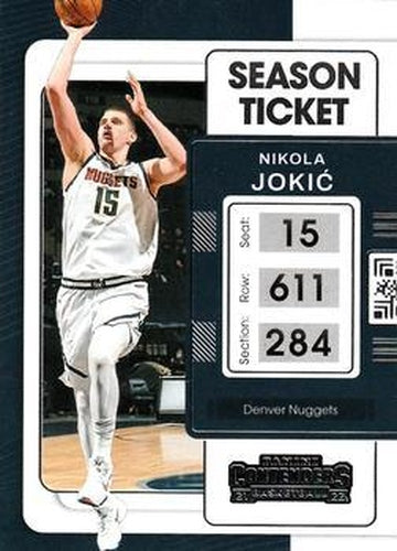 #68 Nikola Jokic - Denver Nuggets - 2021-22 Panini Contenders Basketball