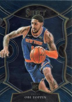 #68 Obi Toppin - New York Knicks - 2020-21 Panini Select - Blue Basketball