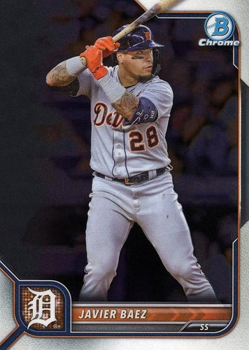 #68 Javier Baez - Detroit Tigers - 2022 Bowman Chrome Baseball