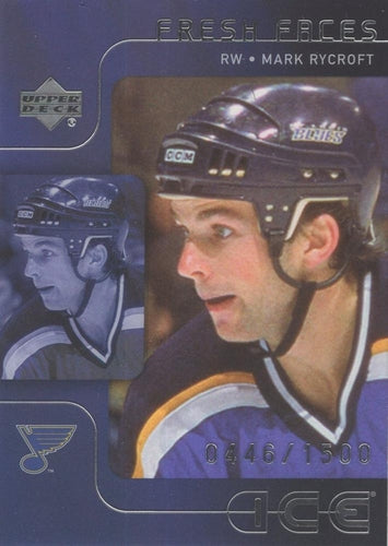 #68 Mark Rycroft - St. Louis Blues - 2001-02 Upper Deck Ice Hockey
