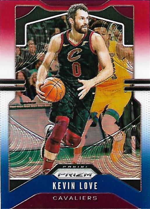 #68 Kevin Love - Cleveland Cavaliers - 2019-20 Panini Prizm - Prizms Red White and Blue Basketball