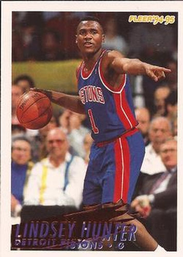 #68 Lindsey Hunter - Detroit Pistons - 1994-95 Fleer Basketball