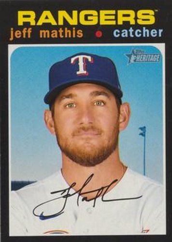 #690 Jeff Mathis - Texas Rangers - 2020 Topps Heritage Baseball