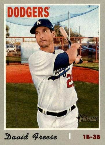#691 David Freese - Los Angeles Dodgers - 2019 Topps Heritage Baseball