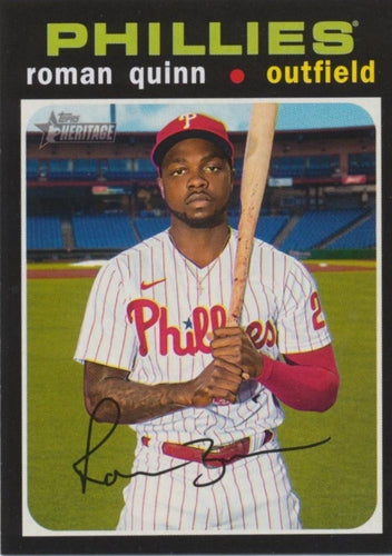 #691 Roman Quinn - Philadelphia Phillies - 2020 Topps Heritage Baseball