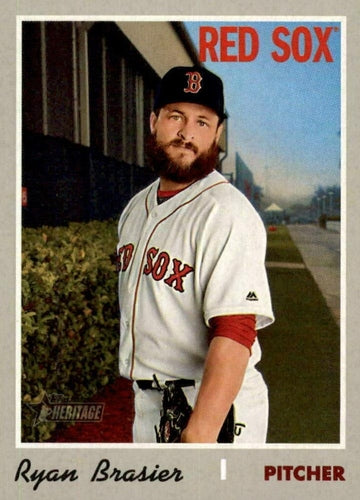 #694 Ryan Brasier - Boston Red Sox - 2019 Topps Heritage Baseball