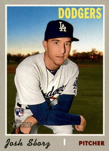 #696 Josh Sborz - Los Angeles Dodgers - 2019 Topps Heritage Baseball