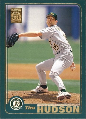#697 Tim Hudson - Oakland Athletics - 2001 Topps Baseball