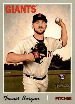 #697 Travis Bergen - San Francisco Giants - 2019 Topps Heritage Baseball