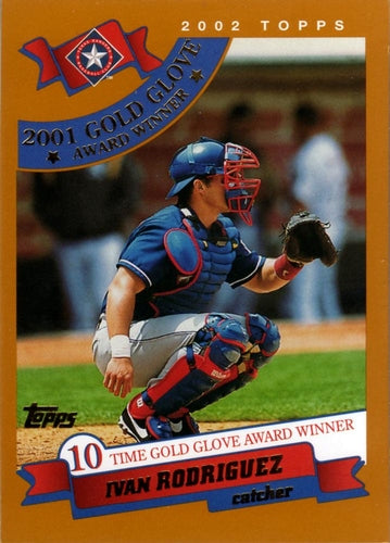 #697 Ivan Rodriguez - Texas Rangers - 2002 Topps Baseball