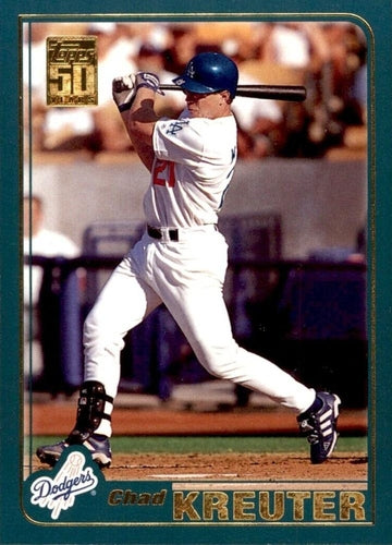 #699 Chad Kreuter - Los Angeles Dodgers - 2001 Topps Baseball